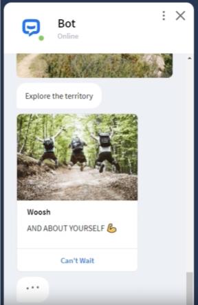 Onenessy interactive chatbot screen